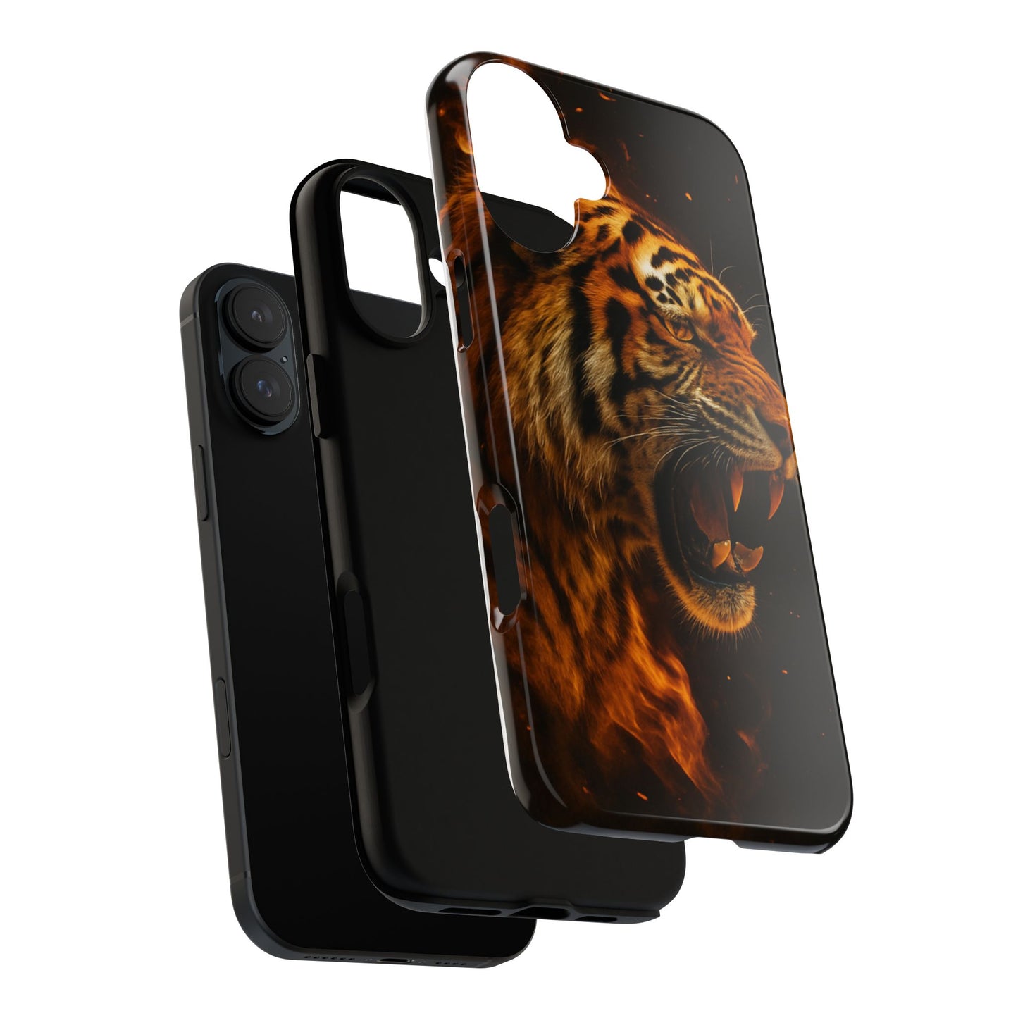Phone Case - Flaming Tiger Tough Case