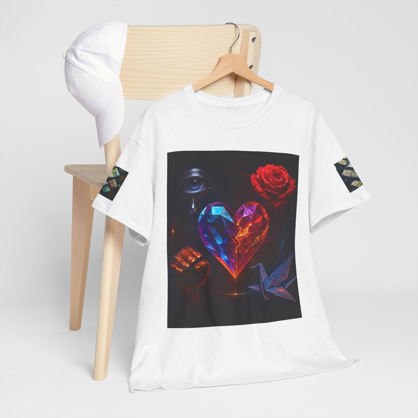 Mystical Eye Art Tee, Unisex Heavy Cotton T-Shirt, Unique Graphic Tee, Bohemian Style Shirt, Perfect Gift for Artists, Occult Lovers