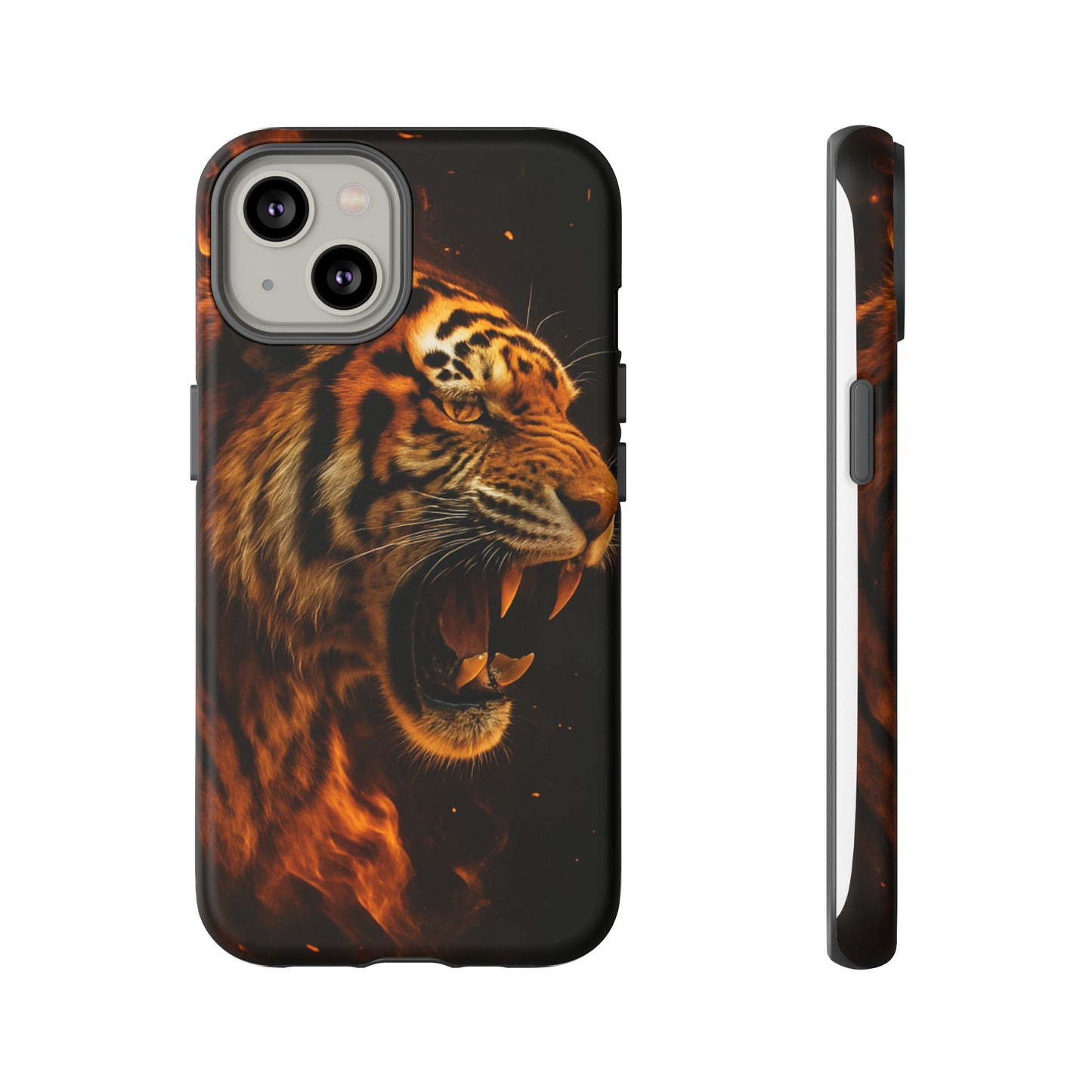 Phone Case - Flaming Tiger Tough Case