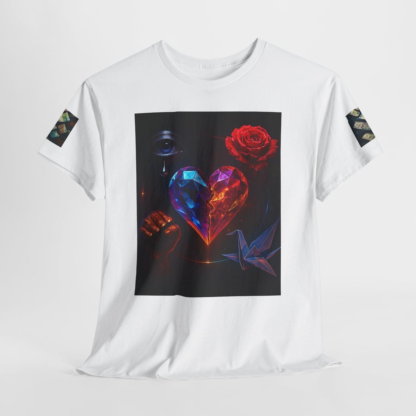 Mystical Eye Art Tee, Unisex Heavy Cotton T-Shirt, Unique Graphic Tee, Bohemian Style Shirt, Perfect Gift for Artists, Occult Lovers