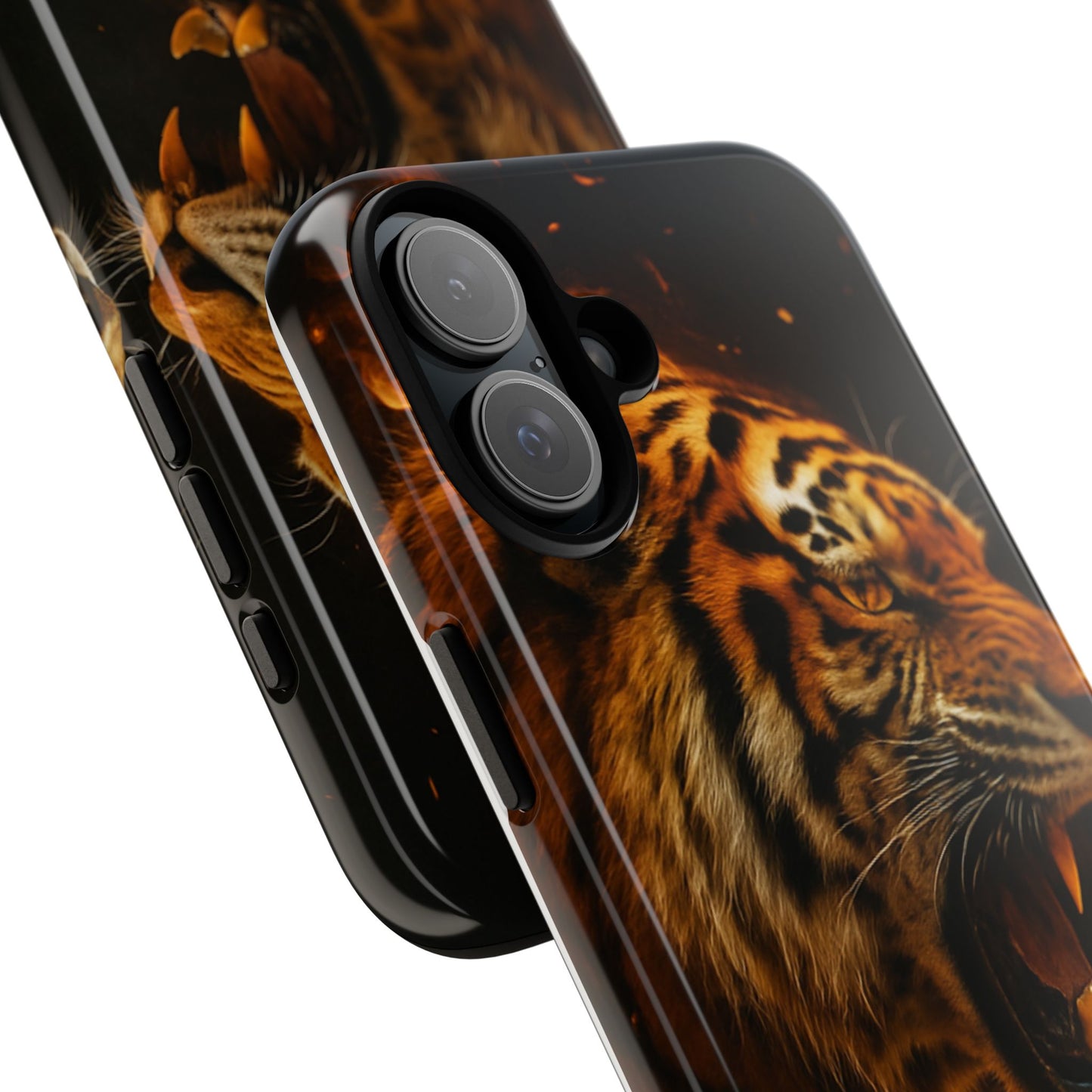 Phone Case - Flaming Tiger Tough Case