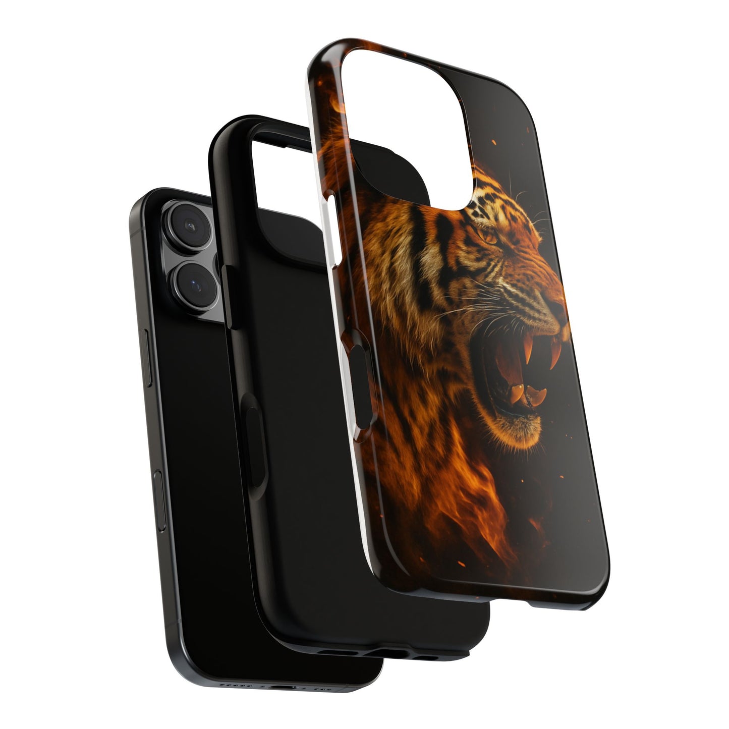 Phone Case - Flaming Tiger Tough Case