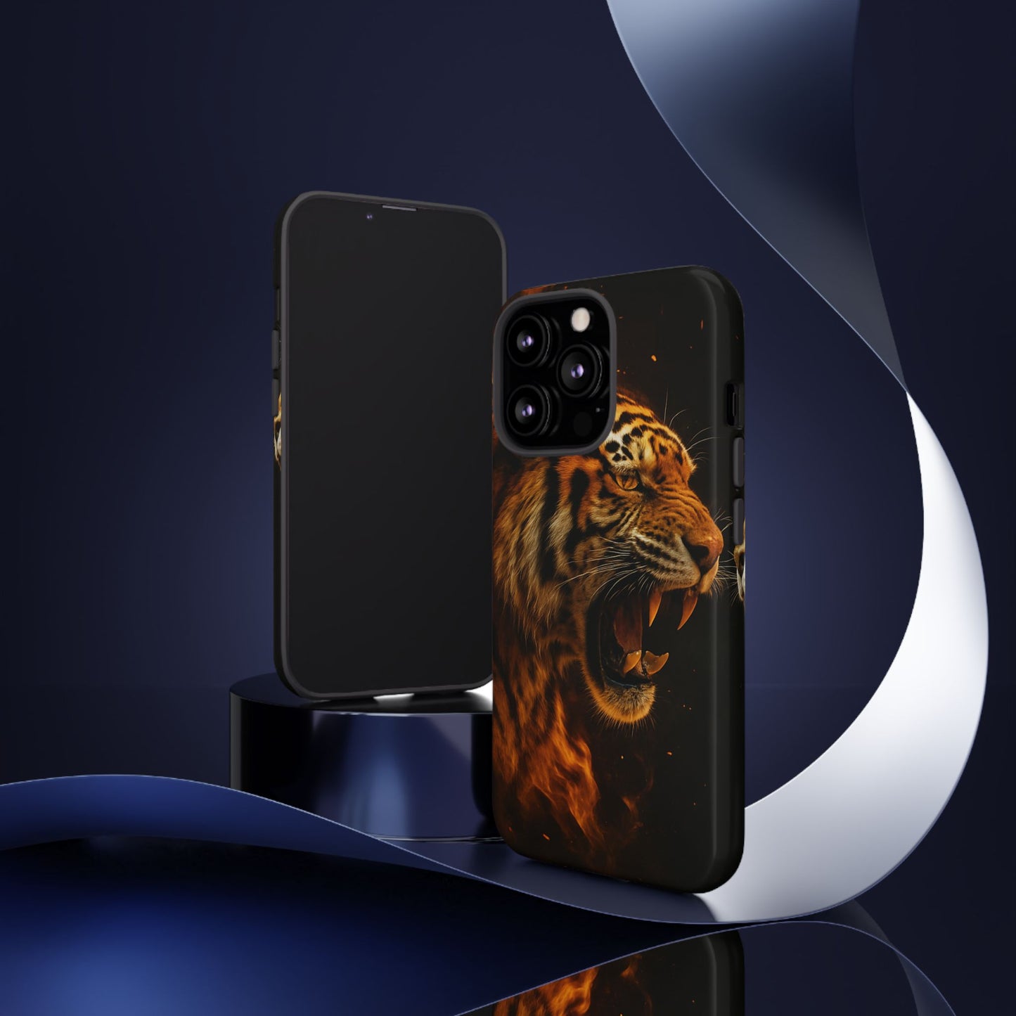 Phone Case - Flaming Tiger Tough Case