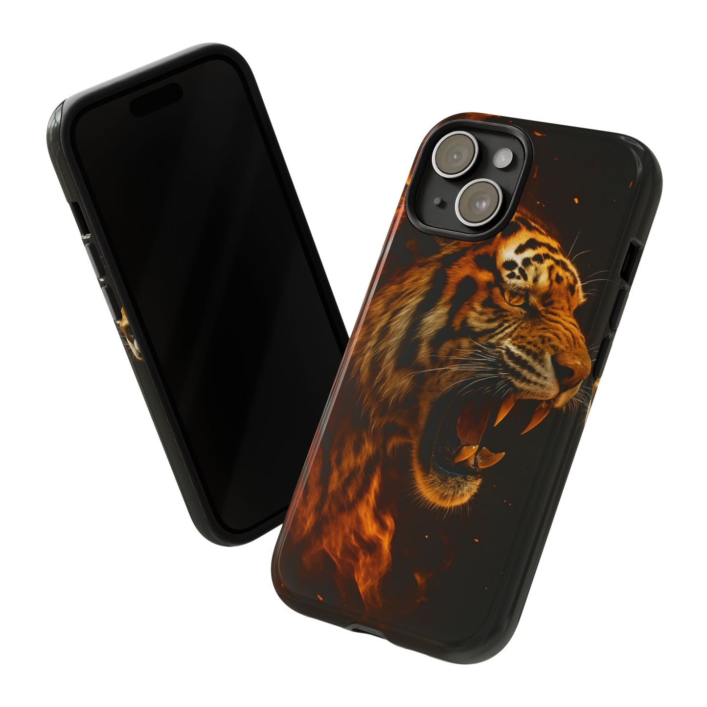 Phone Case - Flaming Tiger Tough Case