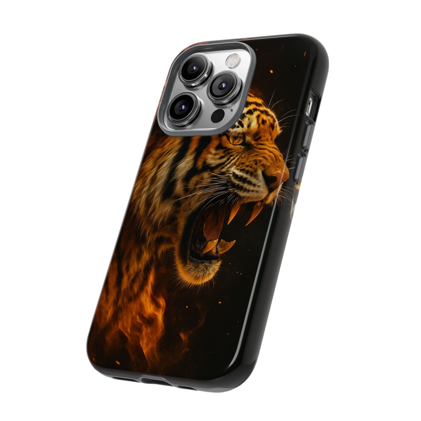 Phone Case - Flaming Tiger Tough Case