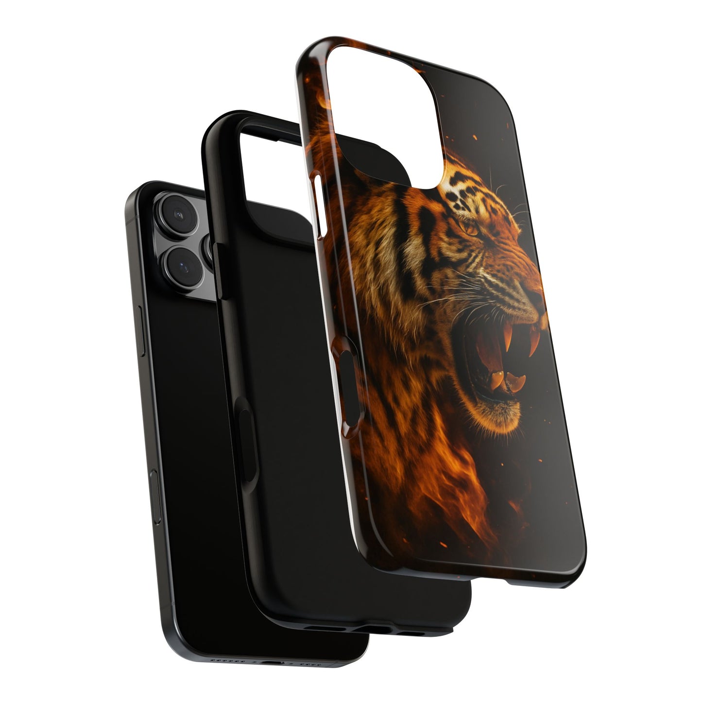 Phone Case - Flaming Tiger Tough Case