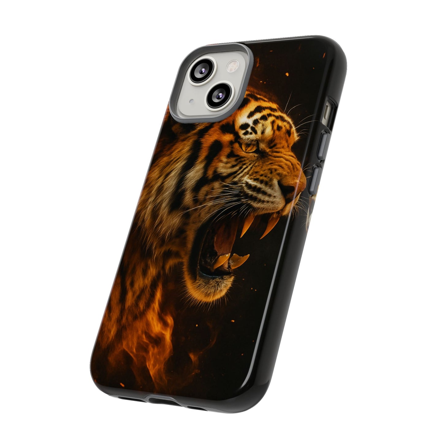 Phone Case - Flaming Tiger Tough Case