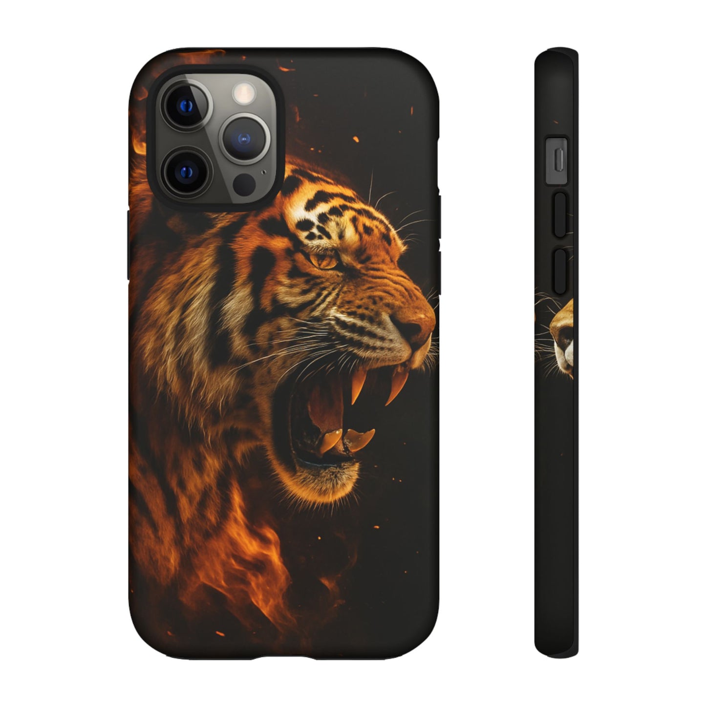 Phone Case - Flaming Tiger Tough Case