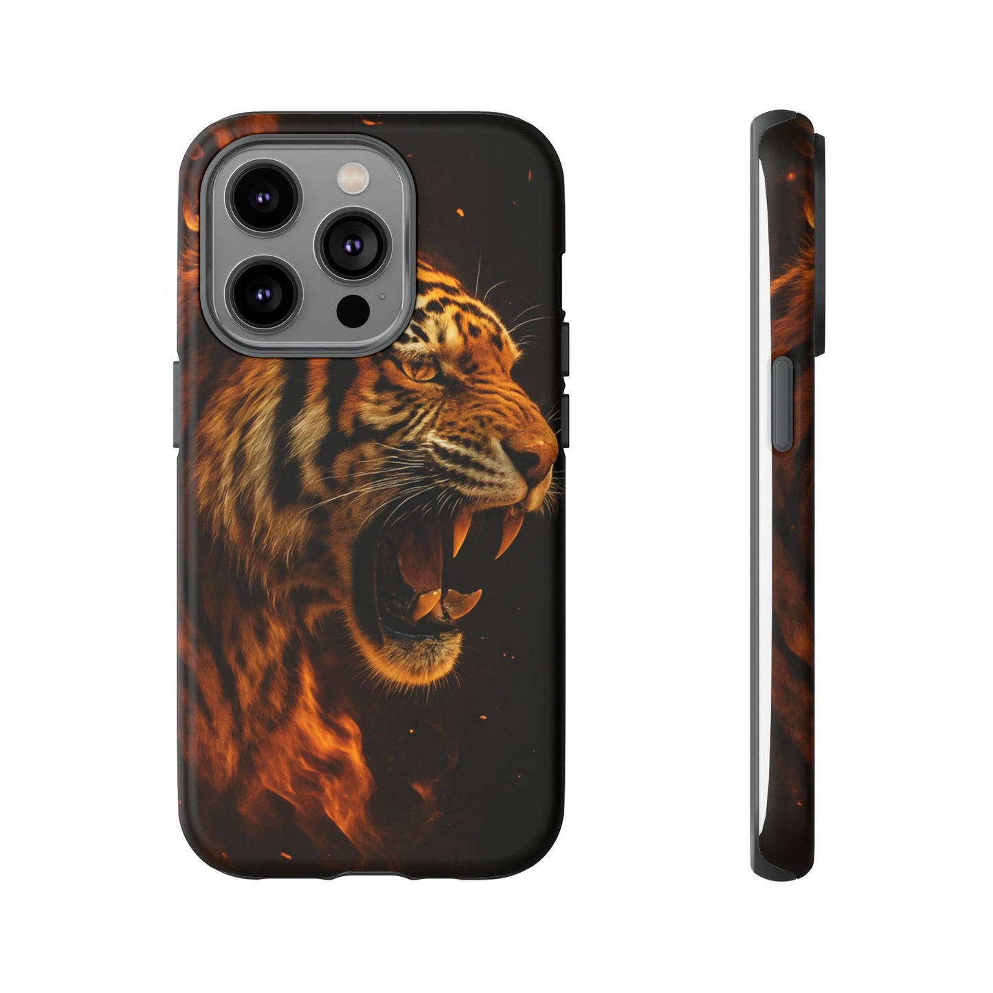 Phone Case - Flaming Tiger Tough Case