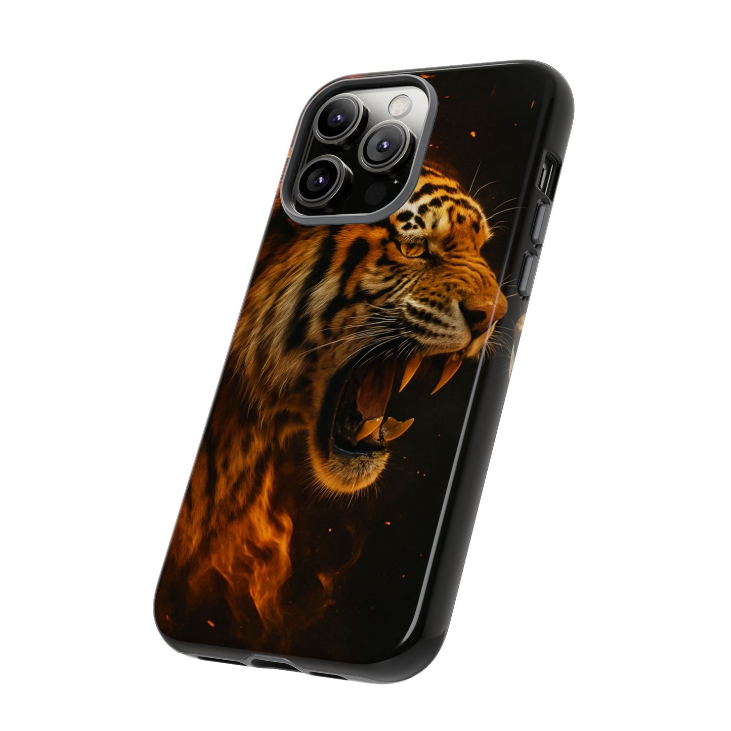 Phone Case - Flaming Tiger Tough Case