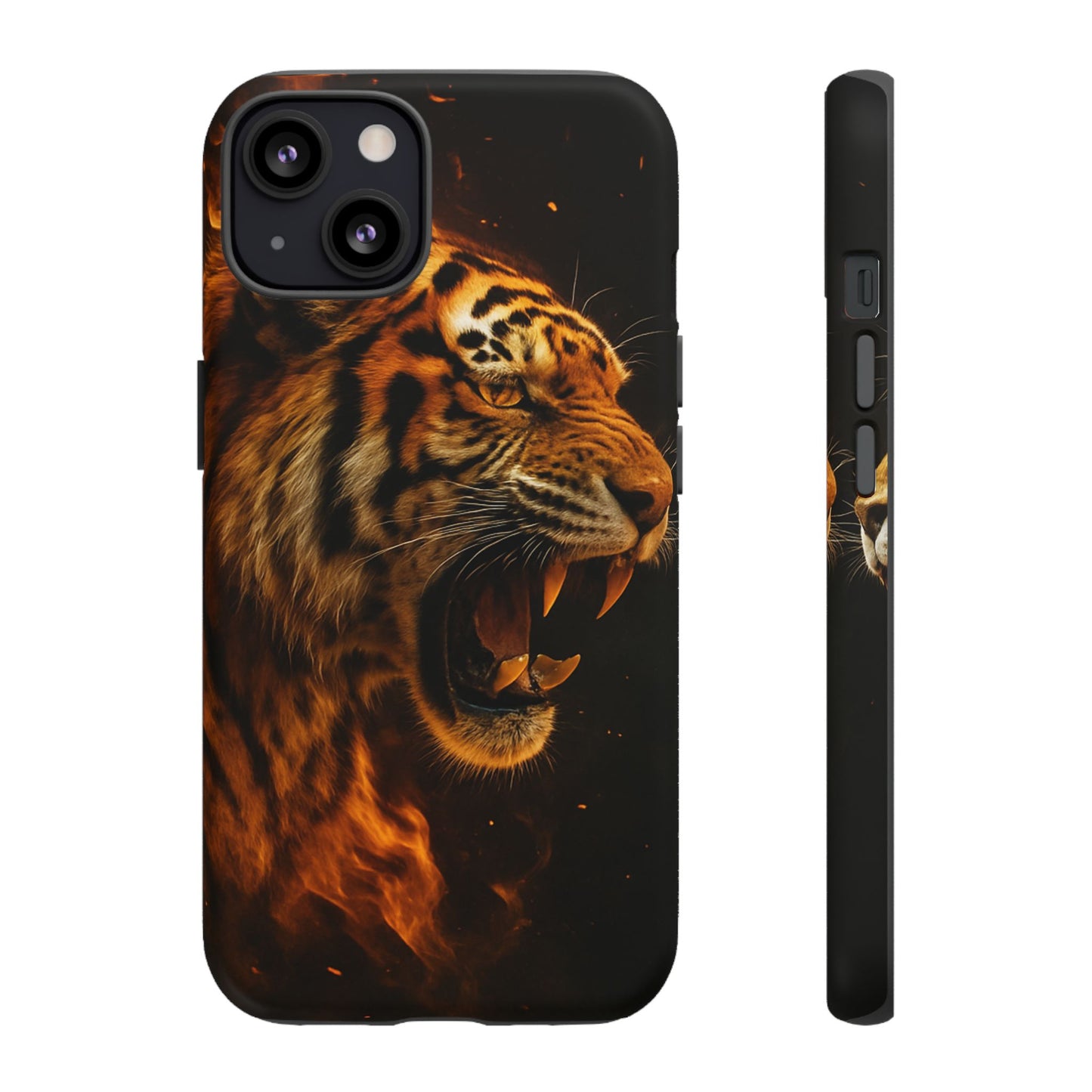 Phone Case - Flaming Tiger Tough Case