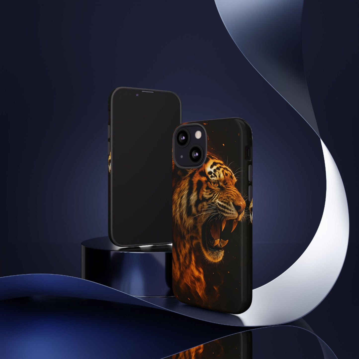 Phone Case - Flaming Tiger Tough Case