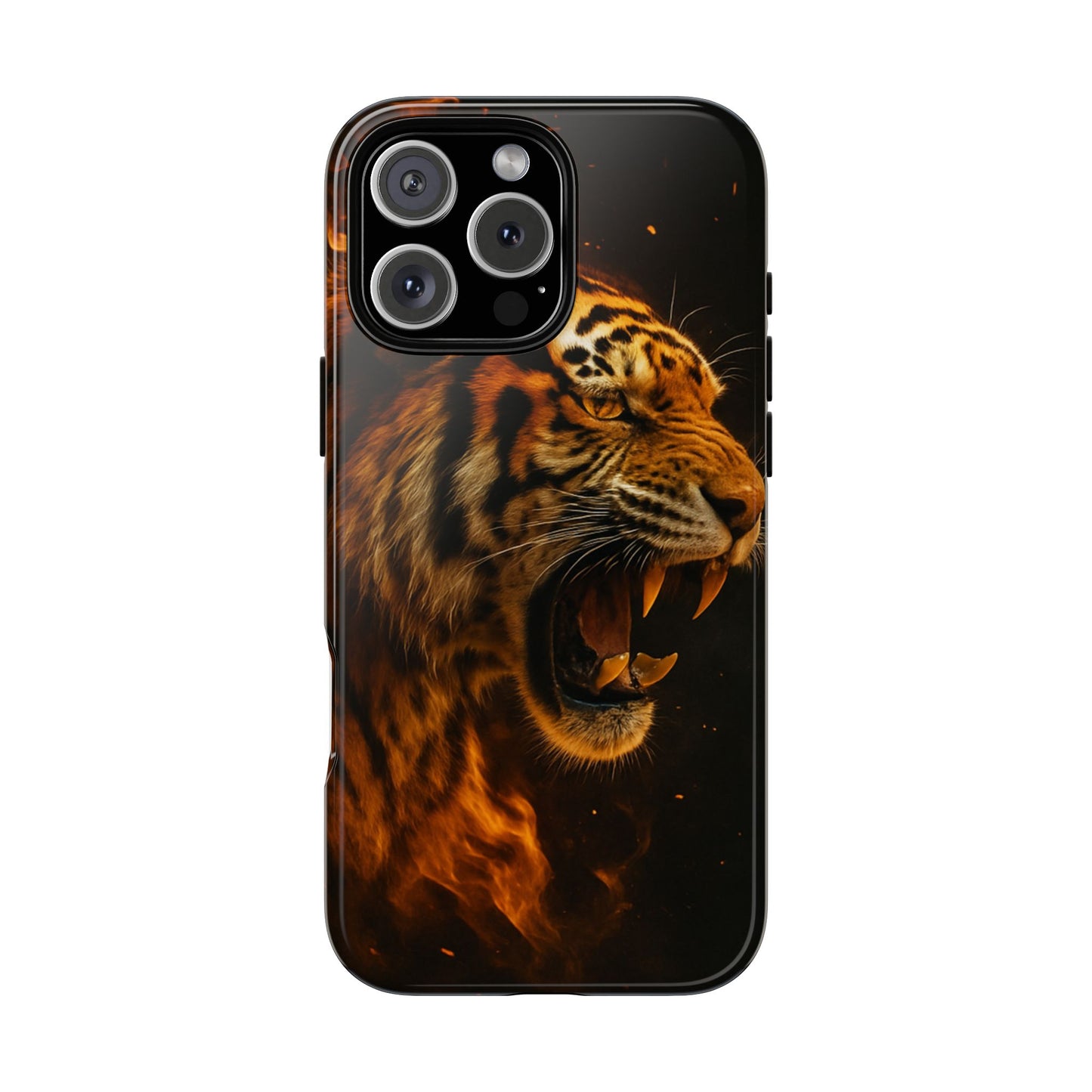 Phone Case - Flaming Tiger Tough Case