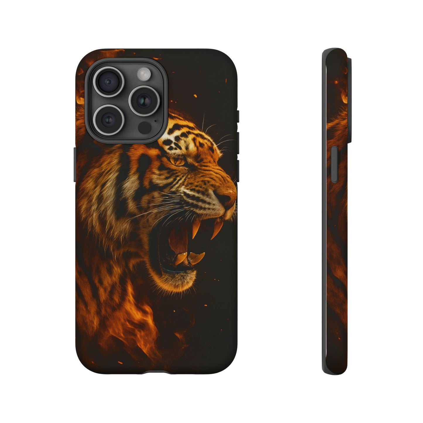Phone Case - Flaming Tiger Tough Case
