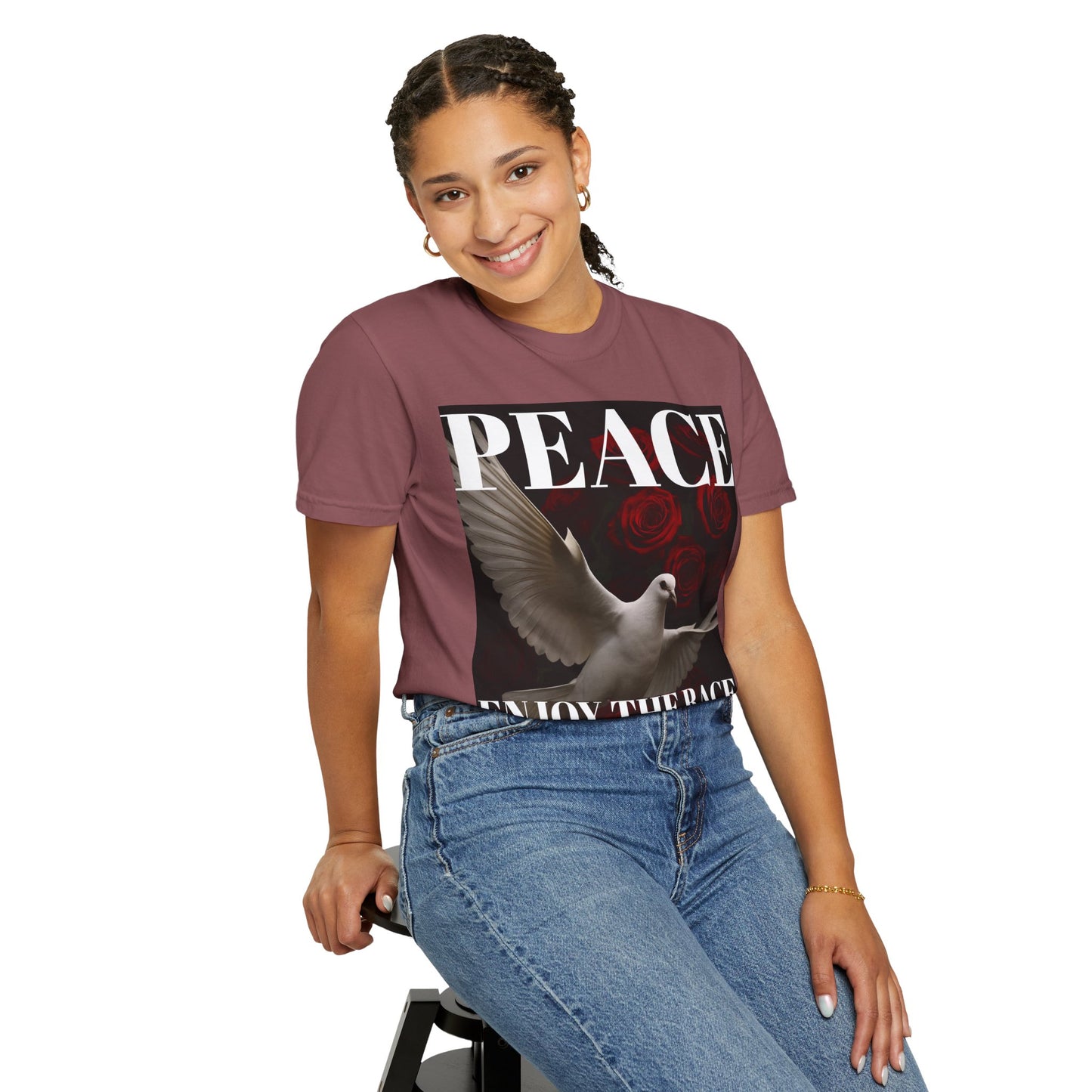 Peace & Inspiration Graphic T-Shirt, Unisex Tee for Dreamers, Motivational Apparel, Gift for Spiritual Seekers, Casual Wear