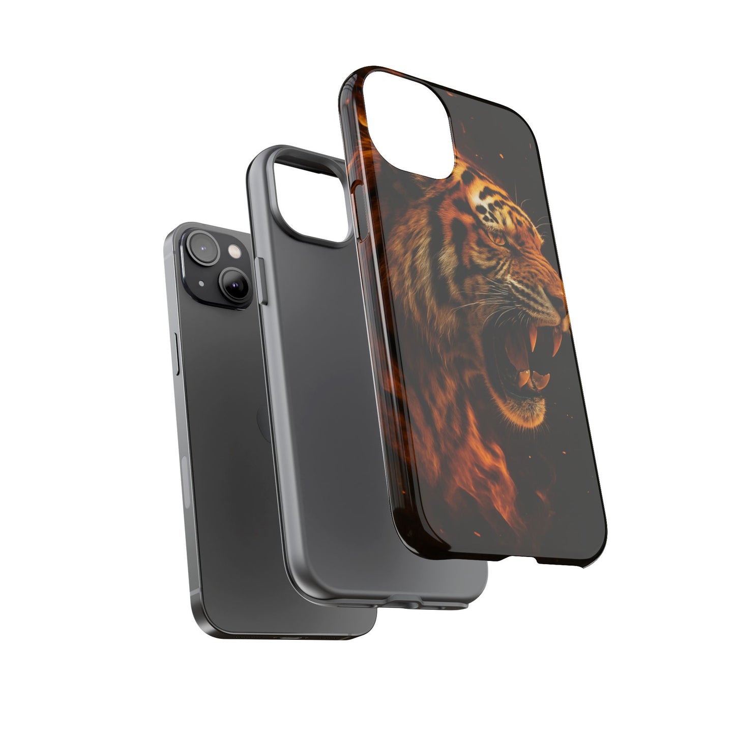 Phone Case - Flaming Tiger Tough Case