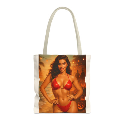 Spooky Beach Vibes Tote Bag, Halloween Beach Bag, Summer Tote, Fun Halloween Gift, Fashionable Carryall
