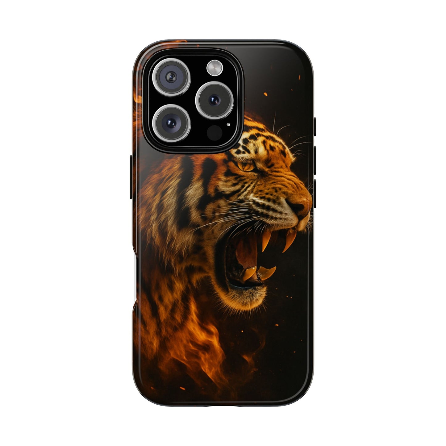 Phone Case - Flaming Tiger Tough Case