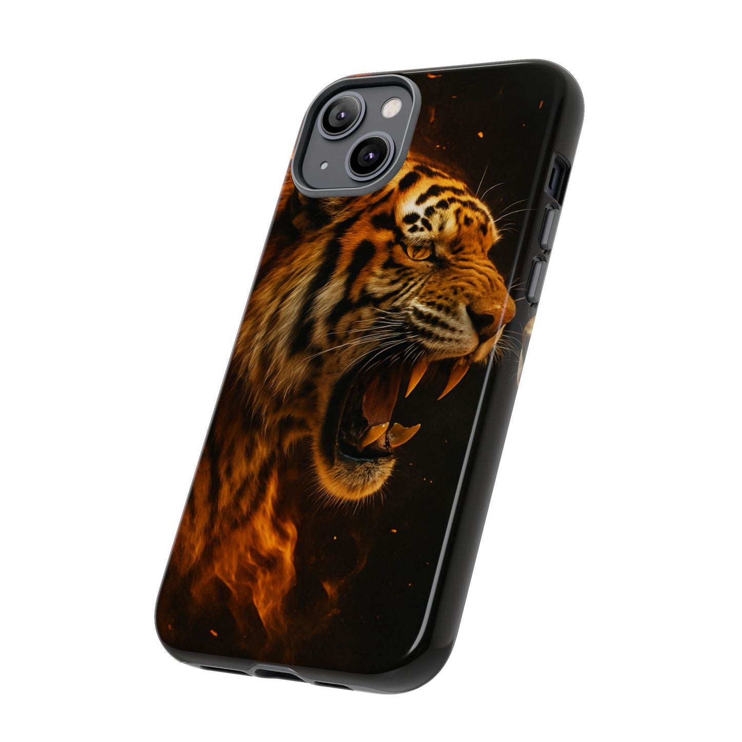 Phone Case - Flaming Tiger Tough Case