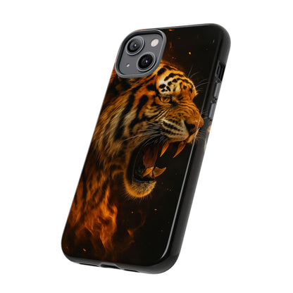 Phone Case - Flaming Tiger Tough Case