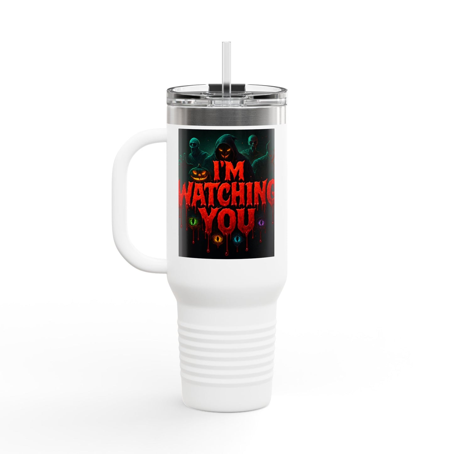 Stylish Insulated Travel Mug, 40oz | Perfect for Coffee Lovers, Hot Drinks, Unique Gift, Halloween Decor, Personalized Mug