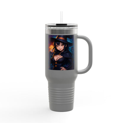 Magical Insulated Travel Mug, 40oz - Perfect for Hot Beverages, Witch Themed Mug, Coffee Tumbler, Gifts for Halloween & Autumn