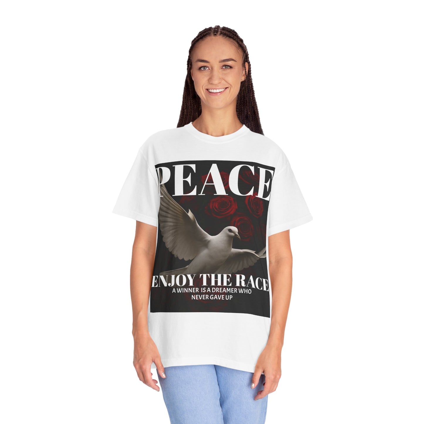 Peace & Inspiration Graphic T-Shirt, Unisex Tee for Dreamers, Motivational Apparel, Gift for Spiritual Seekers, Casual Wear