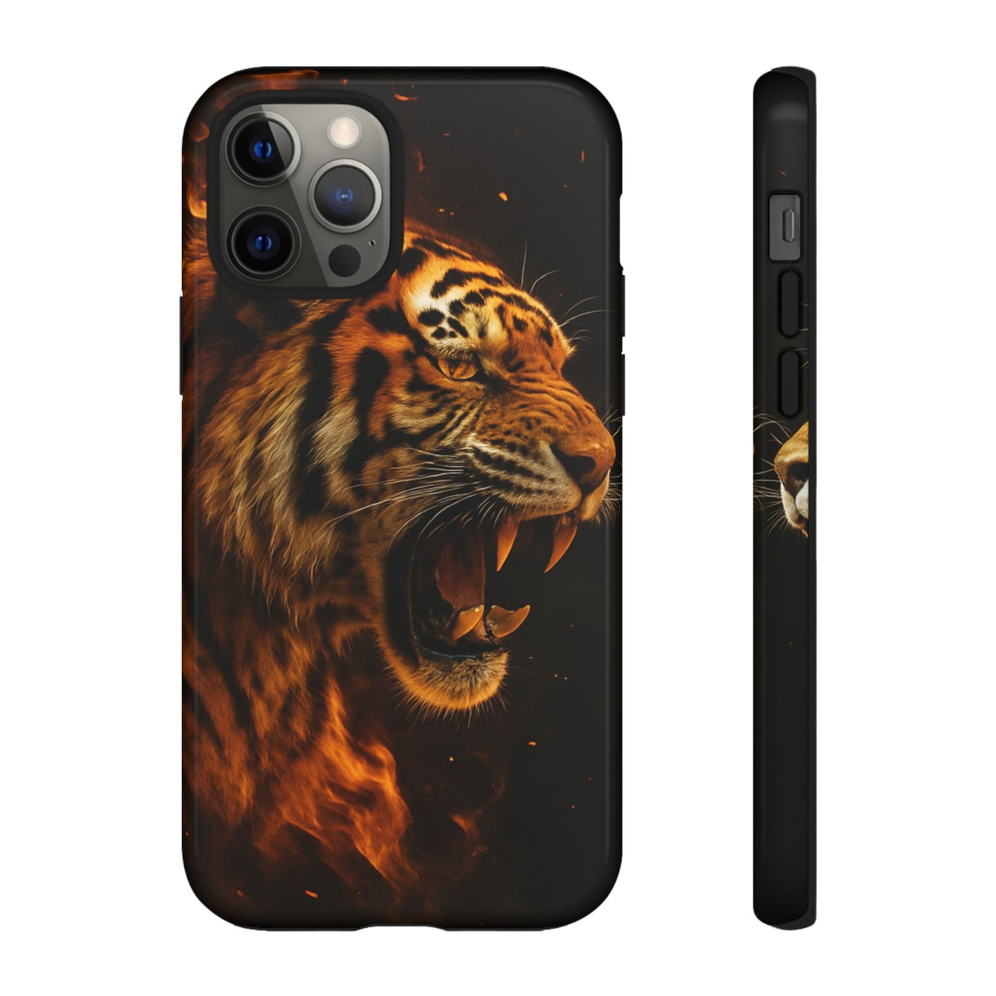 Phone Case - Flaming Tiger Tough Case