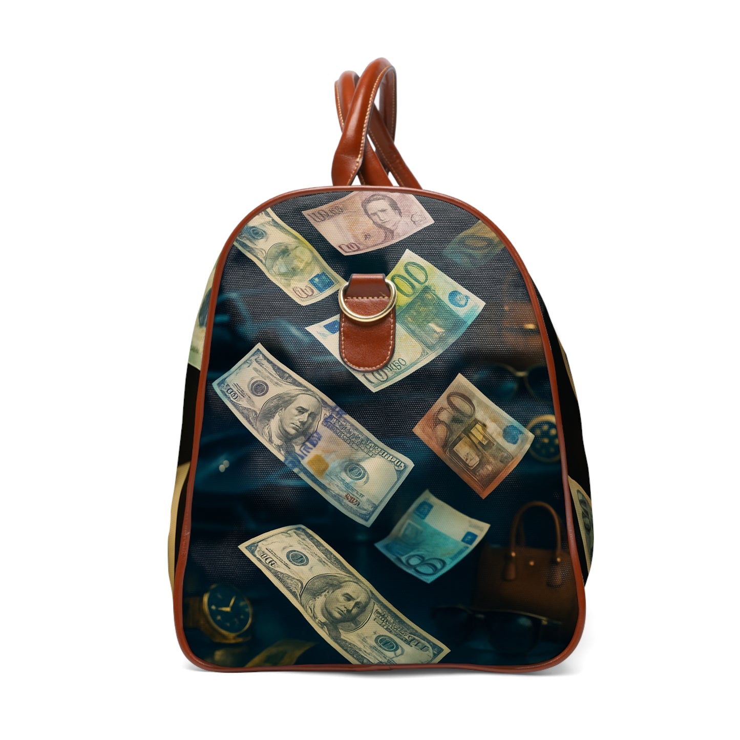 Stylish Money Design Waterproof Travel Bag, Travel Duffel for Weekend Trips, Gym Bag, Vacation Essentials, Gift for Travelers