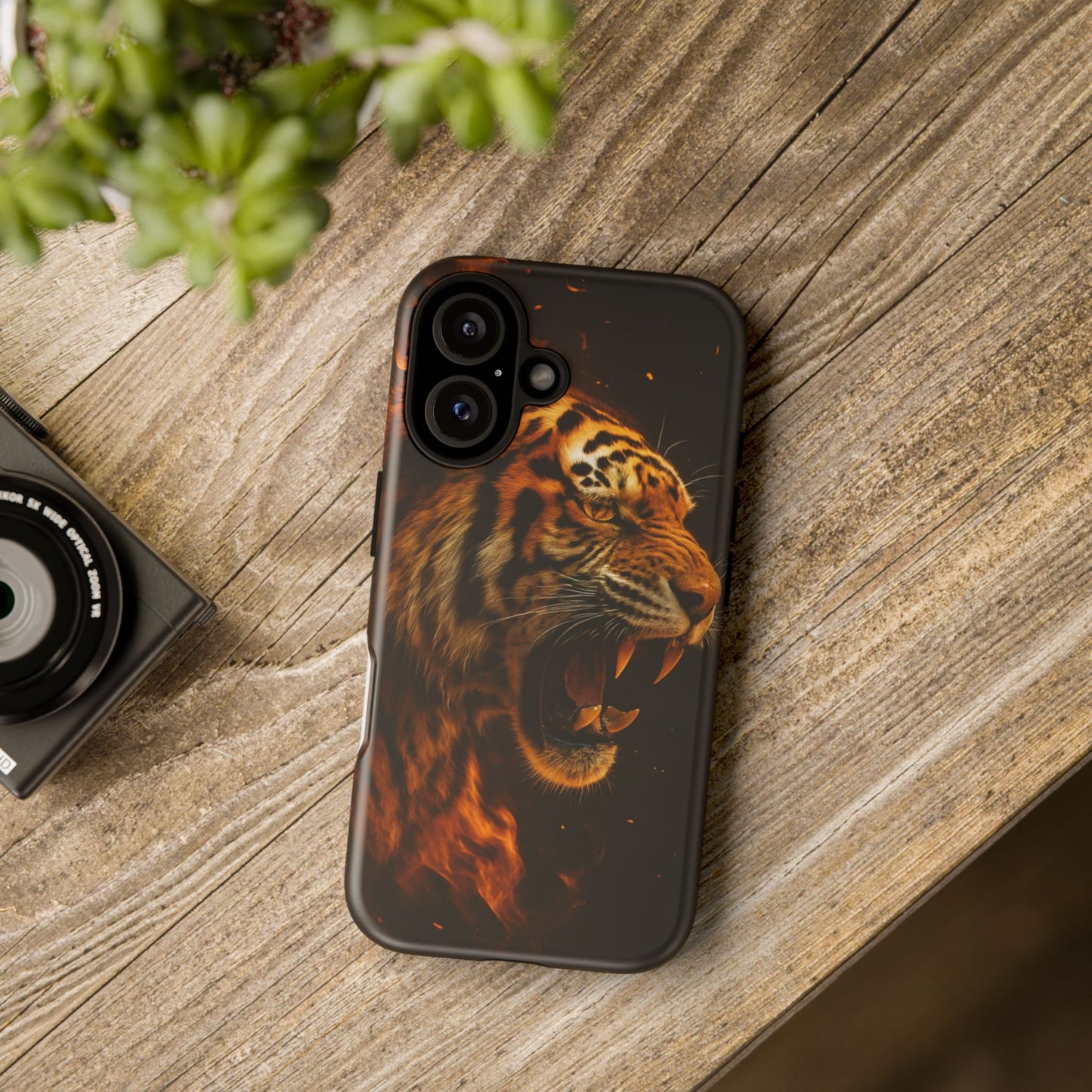 Phone Case - Flaming Tiger Tough Case