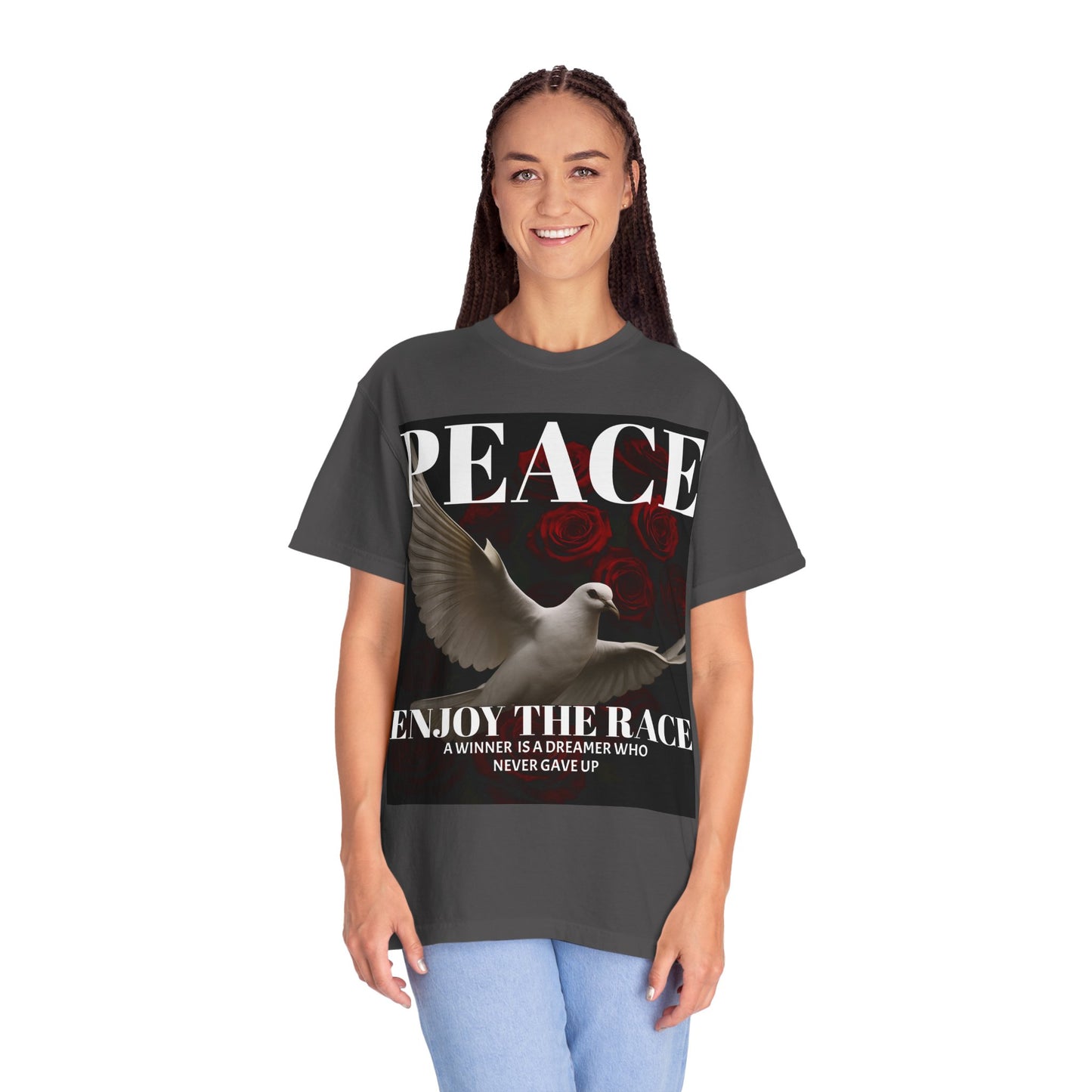 Peace & Inspiration Graphic T-Shirt, Unisex Tee for Dreamers, Motivational Apparel, Gift for Spiritual Seekers, Casual Wear