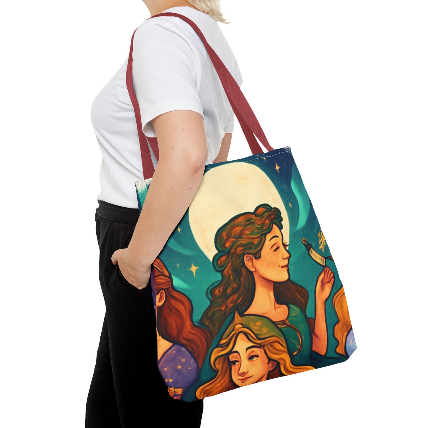 Mystical Journey Tote Bag - Stylish, Artful Carry-All for Everyday, Festivals, and Gift Giving