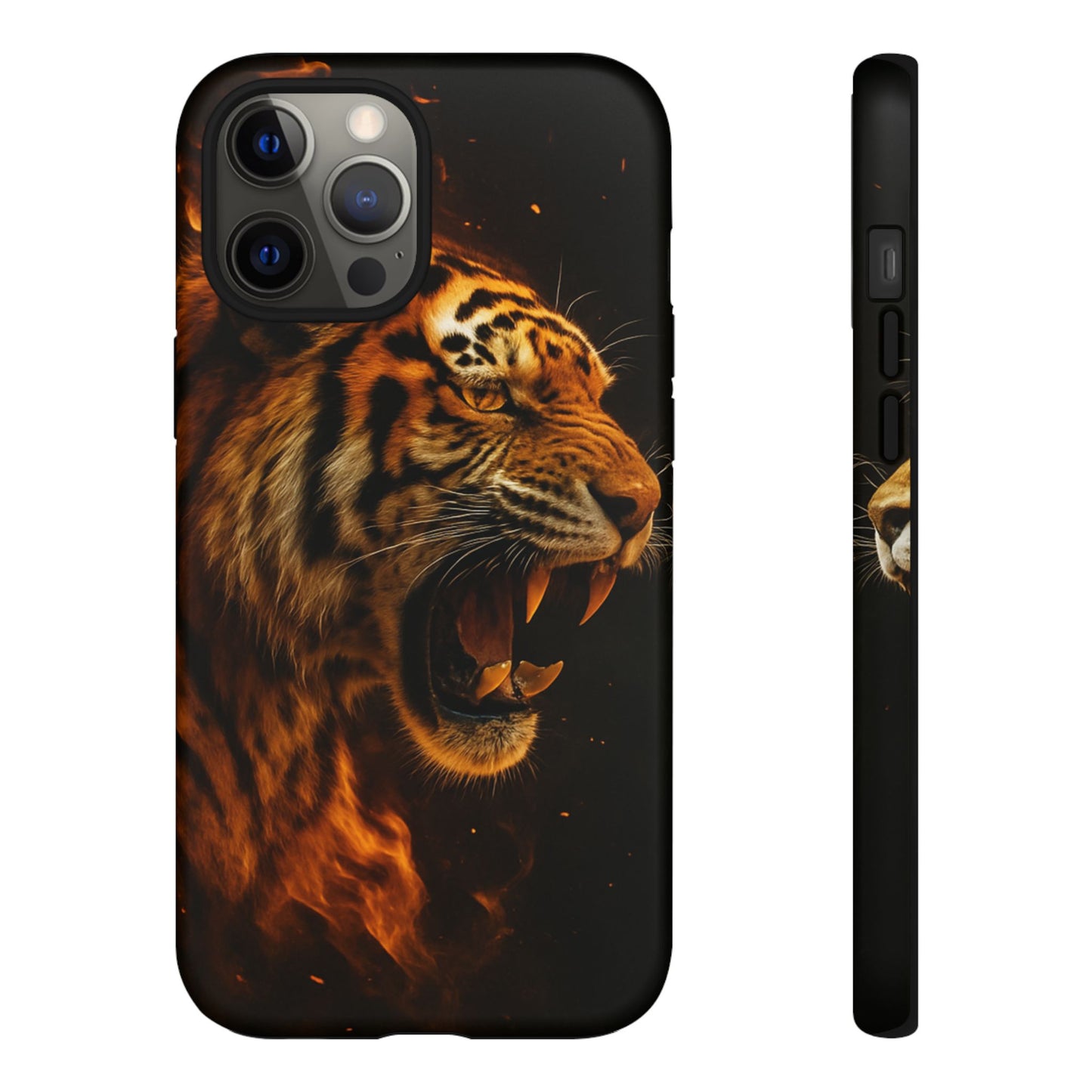 Phone Case - Flaming Tiger Tough Case