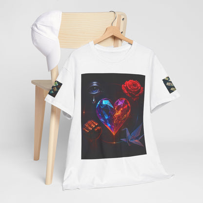 Mystical Eye Art Tee, Unisex Heavy Cotton T-Shirt, Unique Graphic Tee, Bohemian Style Shirt, Perfect Gift for Artists, Occult Lovers