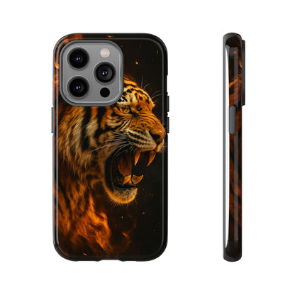 Phone Case - Flaming Tiger Tough Case