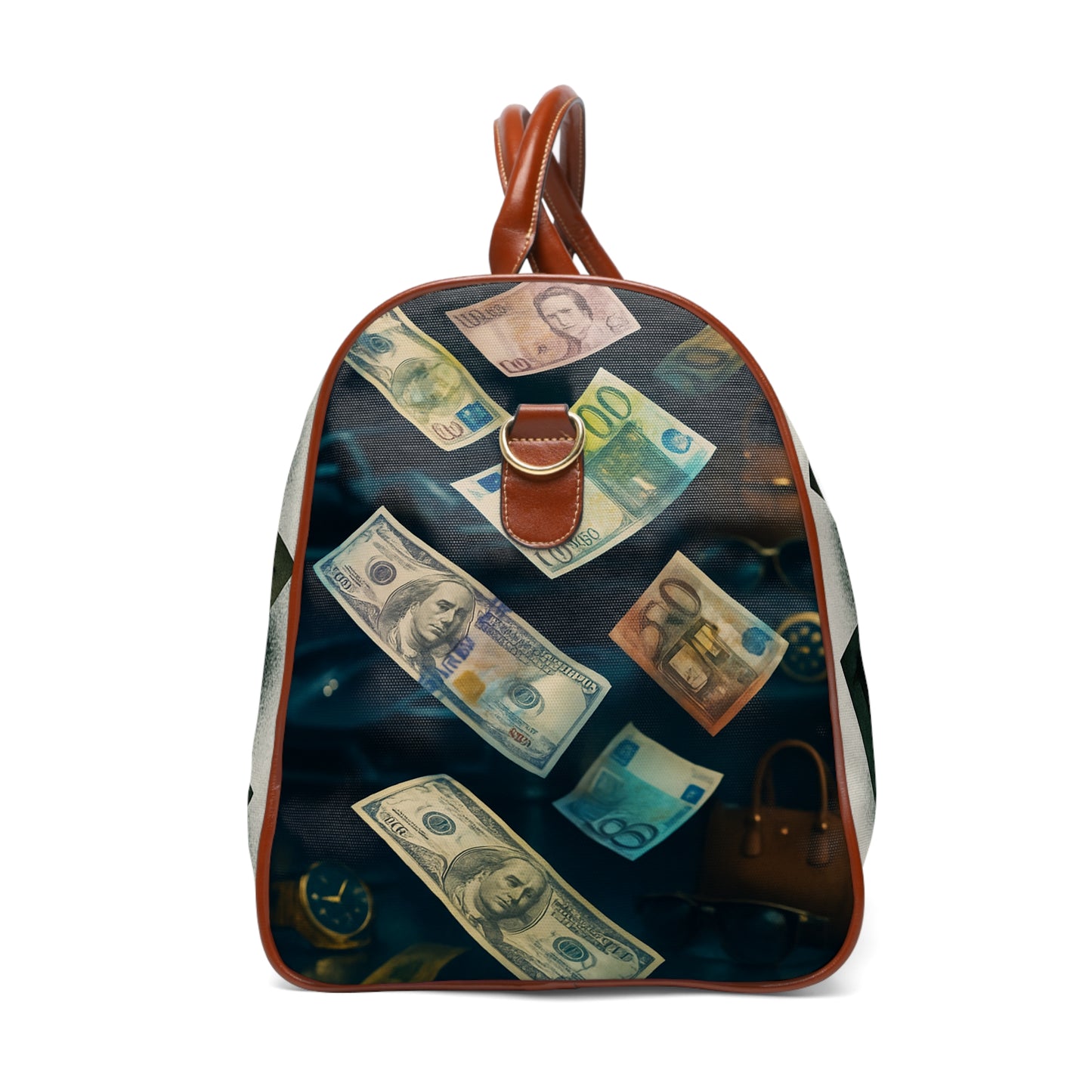 Money Design Waterproof Travel Bag - Stylish Duffle for Adventurers, Weekenders, & Travelers, Perfect Gift for Him or Her, Vacation [...]