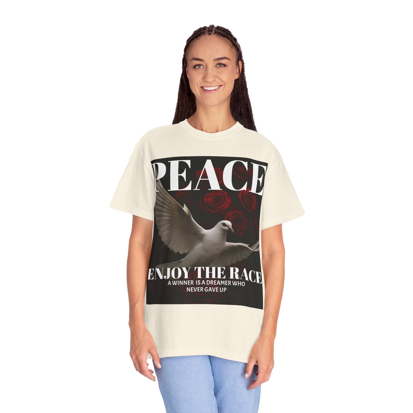 Peace & Inspiration Graphic T-Shirt, Unisex Tee for Dreamers, Motivational Apparel, Gift for Spiritual Seekers, Casual Wear