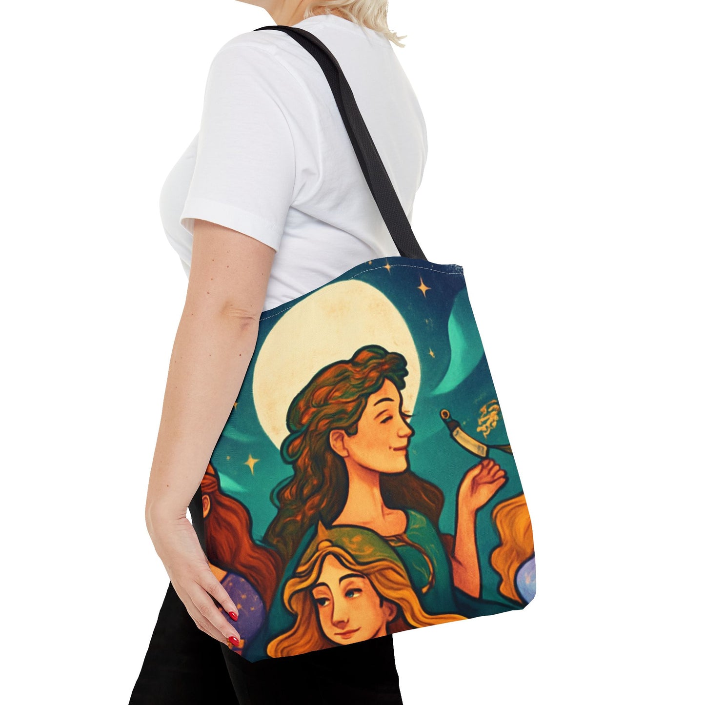 Mystical Journey Tote Bag - Stylish, Artful Carry-All for Everyday, Festivals, and Gift Giving
