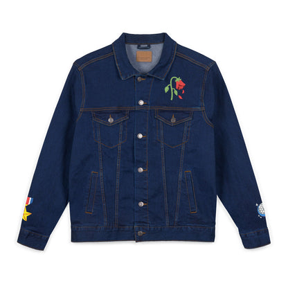 Chic Embroidered Denim Jacket, Unisex Casual Outerwear, Trendy Summer Layering, Unique Gift for Her/Him, Perfect for Festivals and [...]