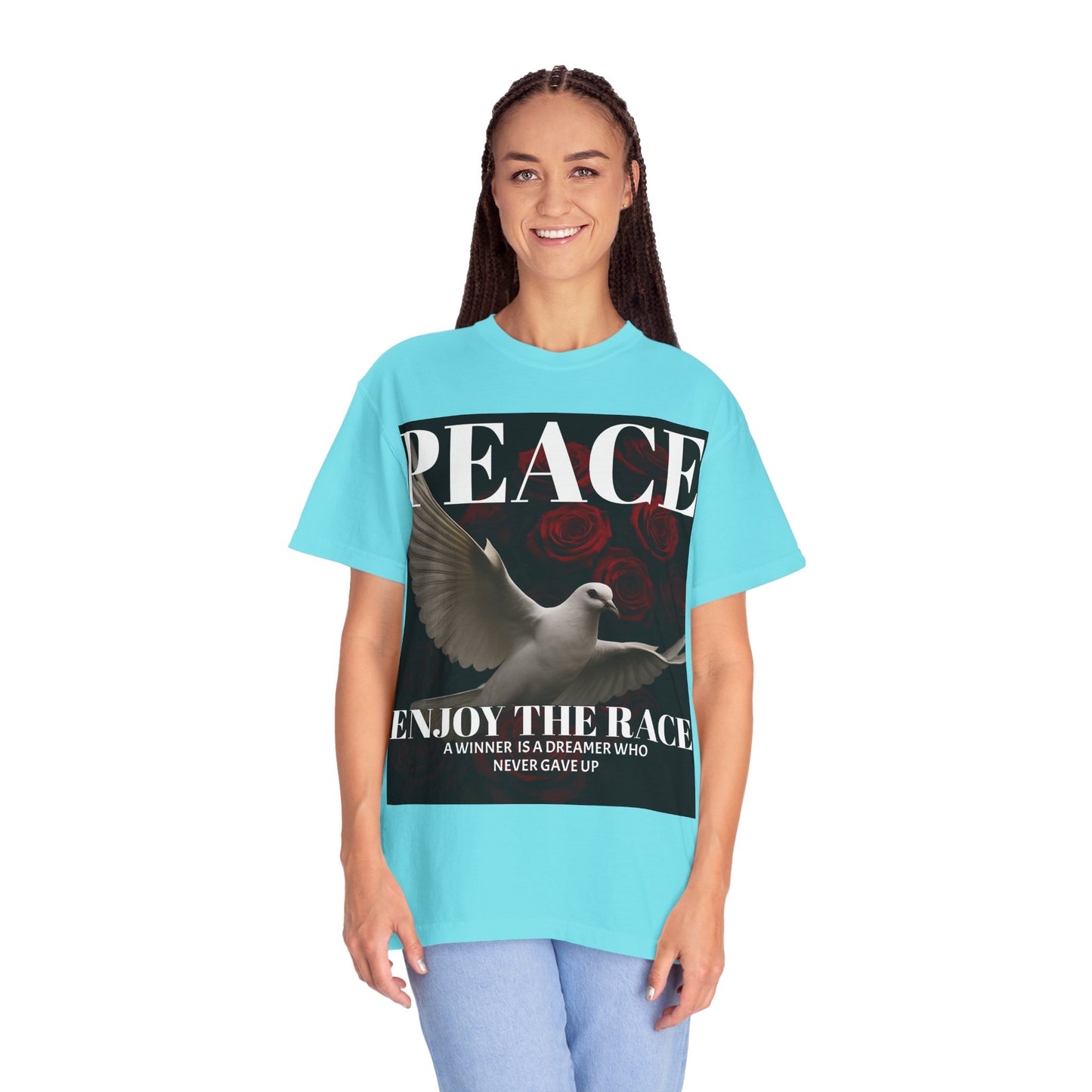 Peace & Inspiration Graphic T-Shirt, Unisex Tee for Dreamers, Motivational Apparel, Gift for Spiritual Seekers, Casual Wear