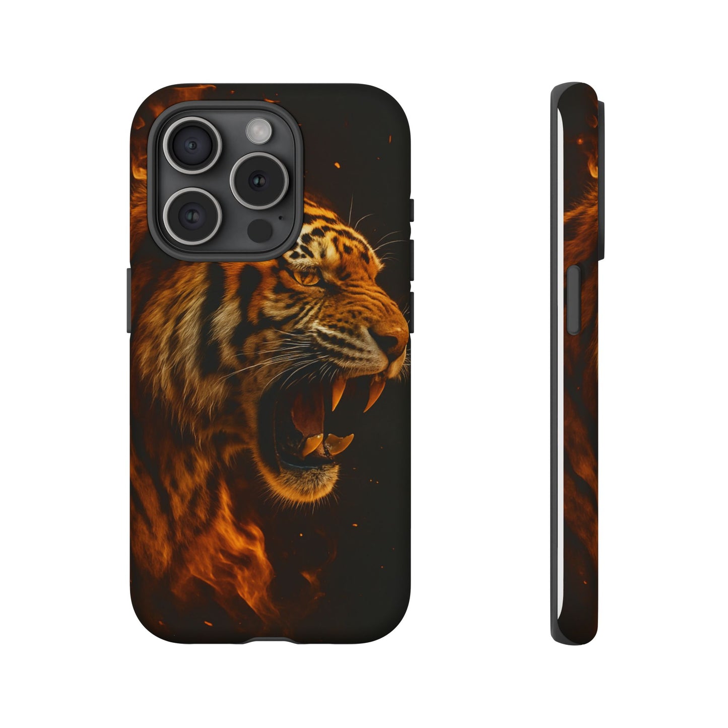 Phone Case - Flaming Tiger Tough Case