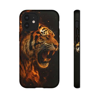 Phone Case - Flaming Tiger Tough Case