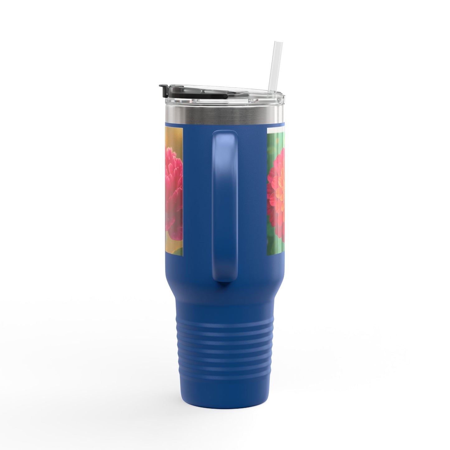 Floral Design Insulated Travel Mug, 40oz, Perfect for Travel, Coffee Lover Gift, Birthday, Floral Mug, Eco-Friendly Drinkware