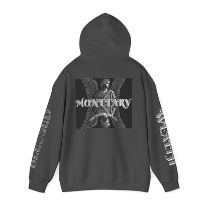 Monetary Design Sweatshirt - Unisex Heavy Blend Hoodie, Graphic Hooded Sweatshirt, Casual Streetwear, Gifts for Her, Cozy Layering