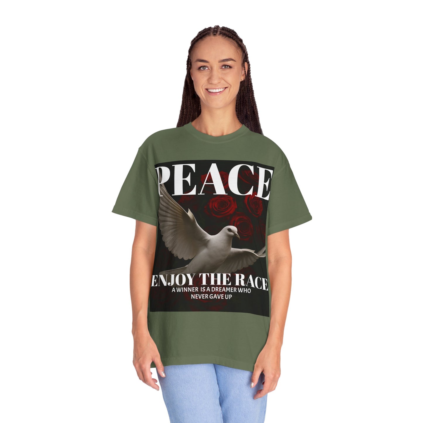 Peace & Inspiration Graphic T-Shirt, Unisex Tee for Dreamers, Motivational Apparel, Gift for Spiritual Seekers, Casual Wear