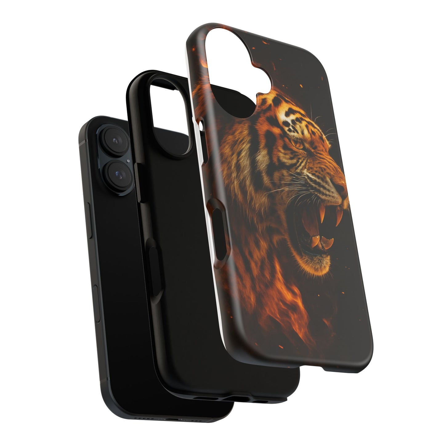 Phone Case - Flaming Tiger Tough Case