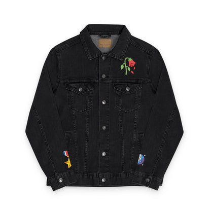Chic Embroidered Denim Jacket, Unisex Casual Outerwear, Trendy Summer Layering, Unique Gift for Her/Him, Perfect for Festivals and [...]