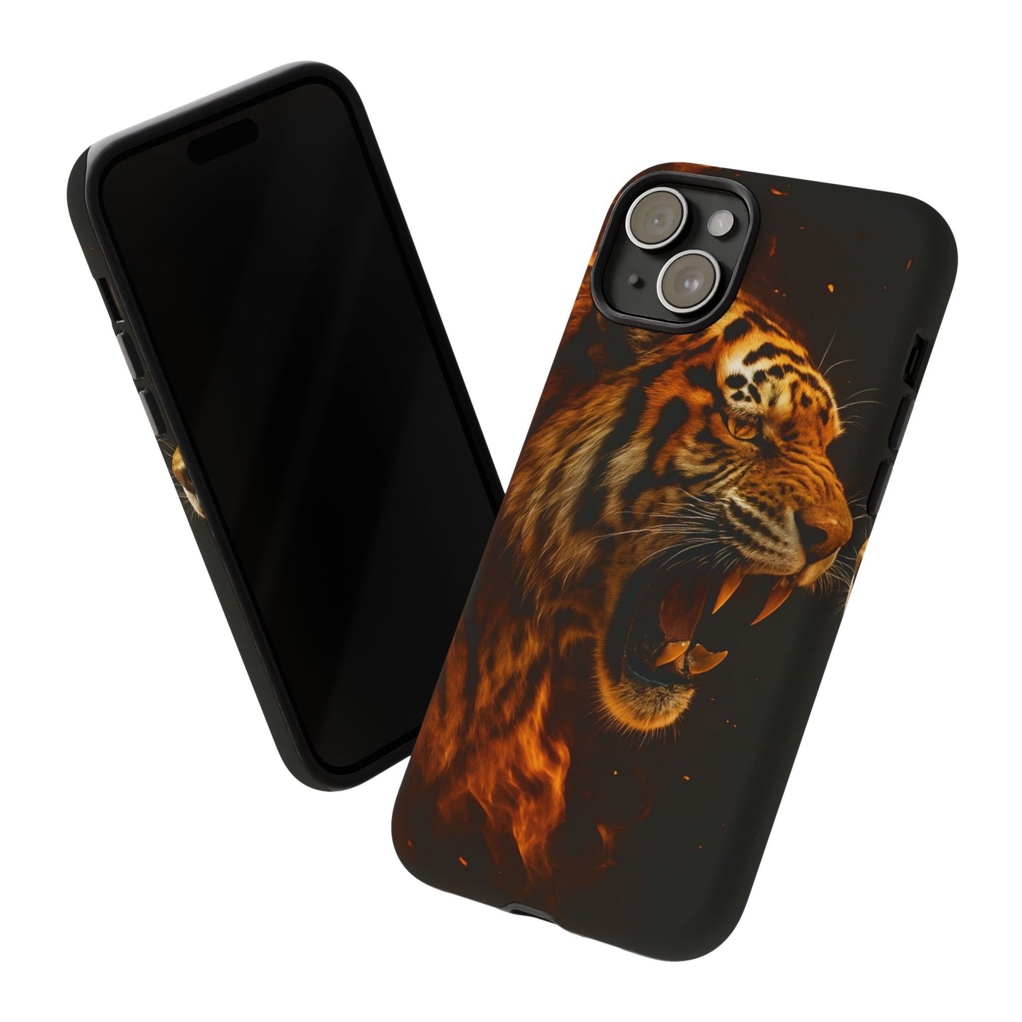 Phone Case - Flaming Tiger Tough Case