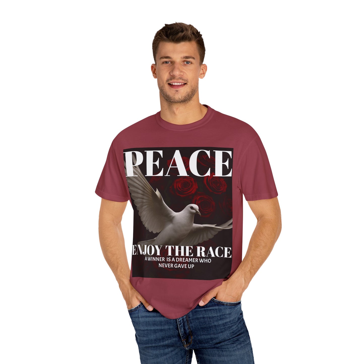 Peace & Inspiration Graphic T-Shirt, Unisex Tee for Dreamers, Motivational Apparel, Gift for Spiritual Seekers, Casual Wear