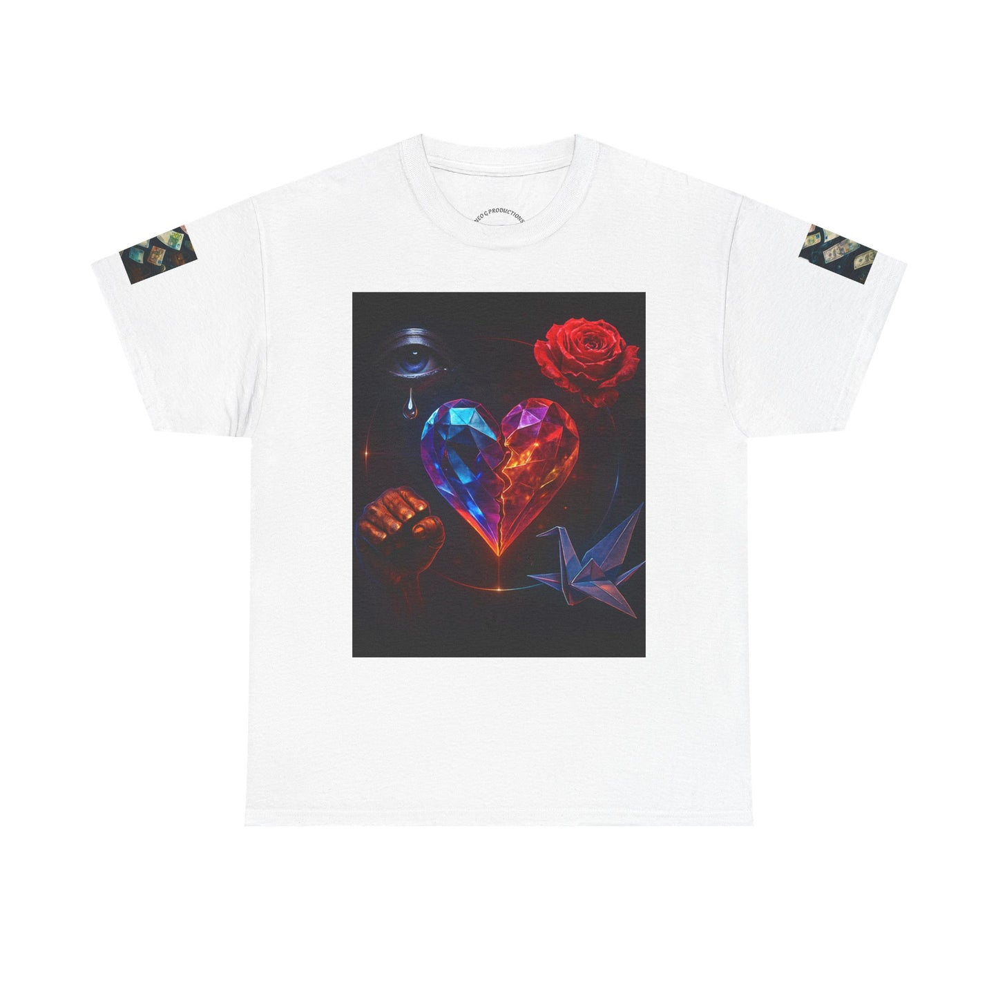 Mystical Eye Art Tee, Unisex Heavy Cotton T-Shirt, Unique Graphic Tee, Bohemian Style Shirt, Perfect Gift for Artists, Occult Lovers